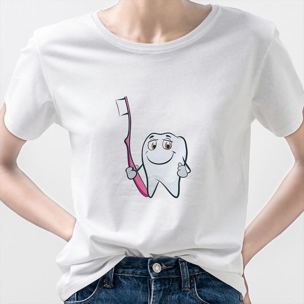 summer breathable need to women t shirts brush your teeth printed versatile streetwear gorgeous art design hipster, White
summer breathable need to women t shirts brush your teeth printed versatile streetwear gorgeous art design hipster, White
