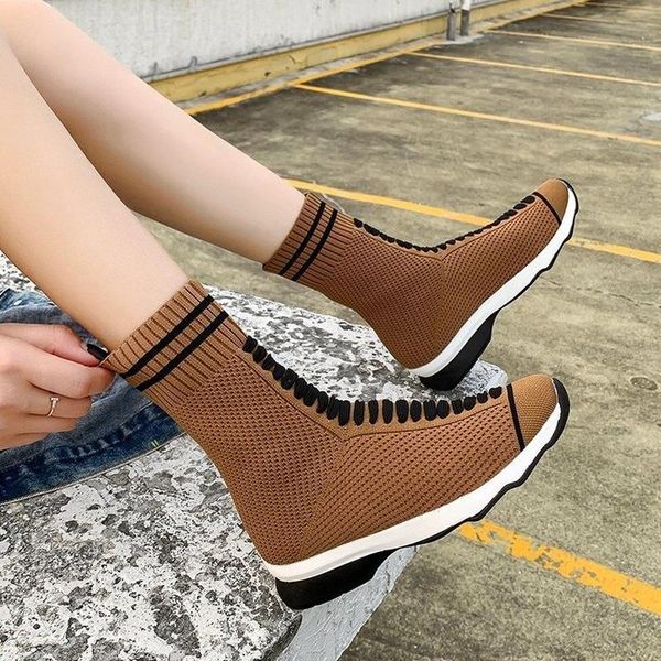 women's shoes knitted comfortable women's boots spring solid color plus size43 flat straight boots botas mujer, Black
women's shoes knitted comfortable women's boots spring solid color plus size43 flat straight boots botas mujer, Black