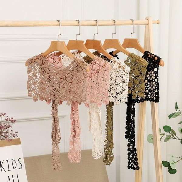 scarves lace cut out fashionable small shawl women's decoration fake collar versatile fashion cotton thread square corner towel, Blue;gray
scarves lace cut out fashionable small shawl women's decoration fake collar versatile fashion cotton thread square corner towel, Blue;gray