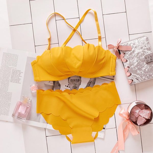 bras sets lingerie women seamless thicken cup push up underwear wave pure color bra set yellow lucky girl gift ice silk intimates, Red;black
bras sets lingerie women seamless thicken cup push up underwear wave pure color bra set yellow lucky girl gift ice silk intimates, Red;black