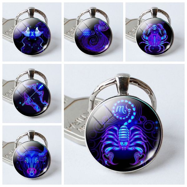 wholesale 12 constellation keychain fashion double side cabochon glass ball keychain zodiac signs jewelry for men women birthday gift, Silver
wholesale 12 constellation keychain fashion double side cabochon glass ball keychain zodiac signs jewelry for men women birthday gift, Silver