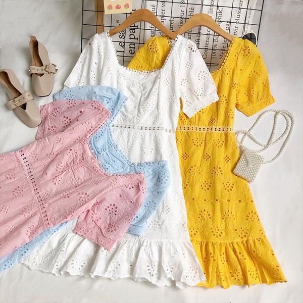 summer temperament wild square neck women dress embroidery hollow short sleeved ruffled slim fit hip, Black;gray
summer temperament wild square neck women dress embroidery hollow short sleeved ruffled slim fit hip, Black;gray