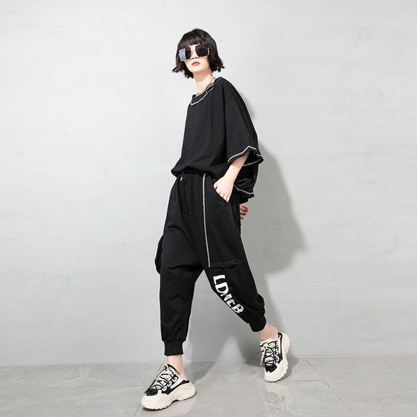 pants trousers 2021 summer elastic waist personalized harem dark black trendy printed capris 216018, Black;white
pants trousers 2021 summer elastic waist personalized harem dark black trendy printed capris 216018, Black;white