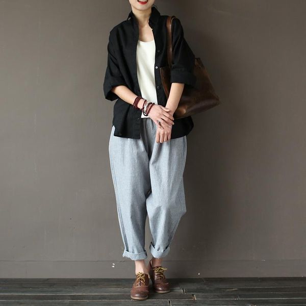 women's pants & capris women harem elastic cotton linen wide leg casual loose full length cross for striped femme, Black;white
women's pants & capris women harem elastic cotton linen wide leg casual loose full length cross for striped femme, Black;white