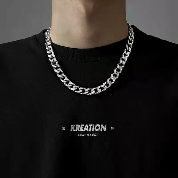 chains fashion titanium steel thick chain necklace men's cuban jewelry punk clavicle versatile accessories gift, Silver
chains fashion titanium steel thick chain necklace men's cuban jewelry punk clavicle versatile accessories gift, Silver
