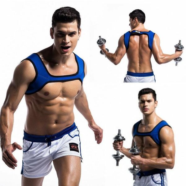 men's tracksuits mens tracksuit set handsome exercising workout harness fitness sport shoulder strap muscles protector sweat suits, Gray
men's tracksuits mens tracksuit set handsome exercising workout harness fitness sport shoulder strap muscles protector sweat suits, Gray