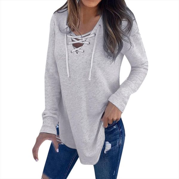 women v neck strap sweater long sleeve t shirt autumn blouse camisas de mujer femme, White;black
women v neck strap sweater long sleeve t shirt autumn blouse camisas de mujer femme, White;black
