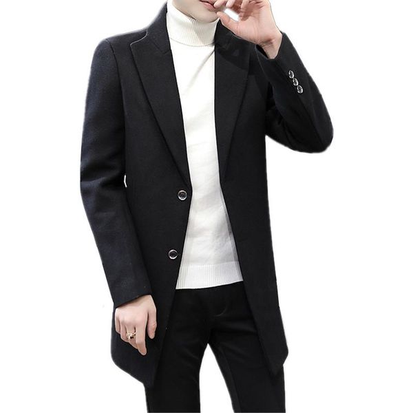 men's wool & blends sell autumn winter business casual trench overcoat windbreaker solid color slim long jacket coat, Black
men's wool & blends sell autumn winter business casual trench overcoat windbreaker solid color slim long jacket coat, Black
