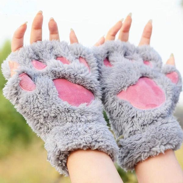 five fingers gloves lovely fingerless women cat claw plush winter female cute warm soft fluffy mitten half finger, Blue;gray
five fingers gloves lovely fingerless women cat claw plush winter female cute warm soft fluffy mitten half finger, Blue;gray