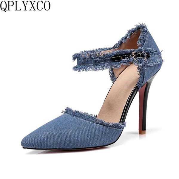 dress shoes qplyxco fashion big size 31-47 ankle strap summer woman sandals thin high heels pointed toes denim blue women k-3, Black
dress shoes qplyxco fashion big size 31-47 ankle strap summer woman sandals thin high heels pointed toes denim blue women k-3, Black