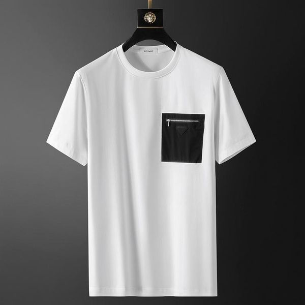 women's t-shirt summer simple slim men's three-dimensional pocket stitching comfortable breathable elastic cotton versatile round, White
women's t-shirt summer simple slim men's three-dimensional pocket stitching comfortable breathable elastic cotton versatile round, White