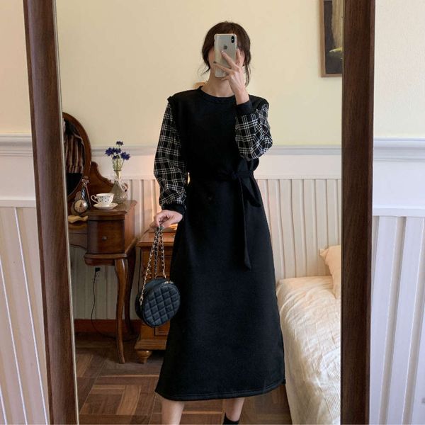 skirt female spring and autumn winter new straight tube thickened waist size fat sister long sleeve fake two piece stitched dress, Black;gray
skirt female spring and autumn winter new straight tube thickened waist size fat sister long sleeve fake two piece stitched dress, Black;gray