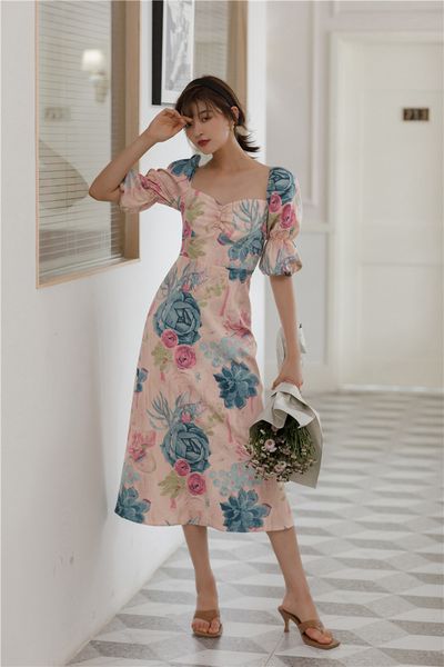 2021 new vintage pink floral print long midi women elegant backless short sleeve strapless summer mol3, Black;gray
2021 new vintage pink floral print long midi women elegant backless short sleeve strapless summer mol3, Black;gray