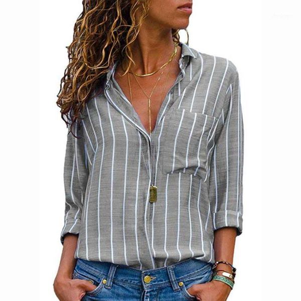 women ladies shirt button striped casual loose long sleeve woman shirts womens and blouses chemisier femme women's &, White
women ladies shirt button striped casual loose long sleeve woman shirts womens and blouses chemisier femme women's &, White