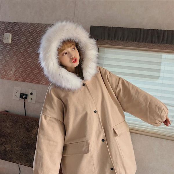 medium-long style parkas women thicker with fur hooded womens korean sweet wide-waisted warm winter students cotton coat, Black;brown
medium-long style parkas women thicker with fur hooded womens korean sweet wide-waisted warm winter students cotton coat, Black;brown