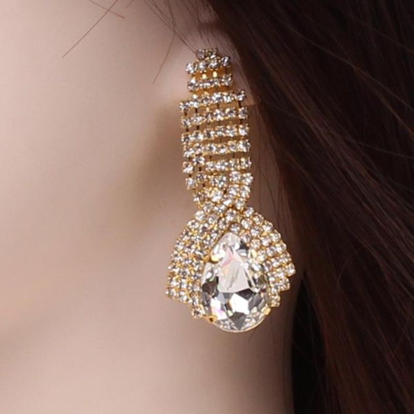 1 pair fashion women alloy crystal rhinestone dangle teardrop earrings ear jewelry gifts lxh, Silver
1 pair fashion women alloy crystal rhinestone dangle teardrop earrings ear jewelry gifts lxh, Silver