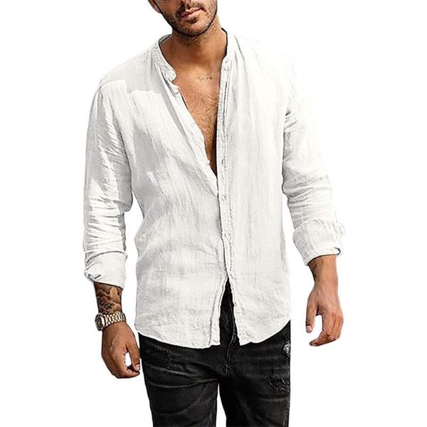 men's casual shirts traveling spring and summer long sleeve round neck solid color single row button fashion style for men, White;black
men's casual shirts traveling spring and summer long sleeve round neck solid color single row button fashion style for men, White;black