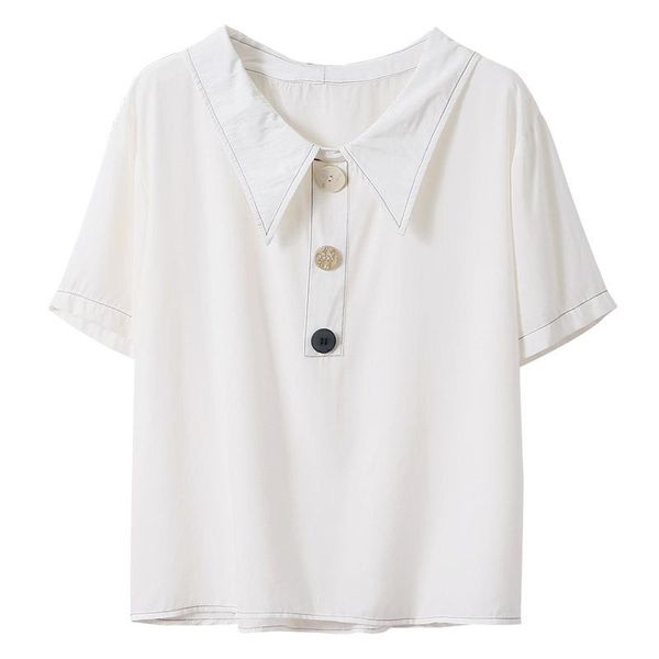 women's blouses & shirts women summer white short sleeve blouse vintage various buttons turn-down collar shirt casual
women's blouses & shirts women summer white short sleeve blouse vintage various buttons turn-down collar shirt casual