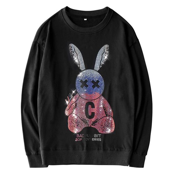 women's hoodies & sweatshirts oversized drilling diamond cartoon for women long sleeve o-neck loose letters pullovers female h008, Black
women's hoodies & sweatshirts oversized drilling diamond cartoon for women long sleeve o-neck loose letters pullovers female h008, Black