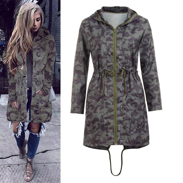 women's trench coats womens coat fashion ladies hooded long sleeve windbreaker camouflage outwear spring autumn women, Tan;black
women's trench coats womens coat fashion ladies hooded long sleeve windbreaker camouflage outwear spring autumn women, Tan;black