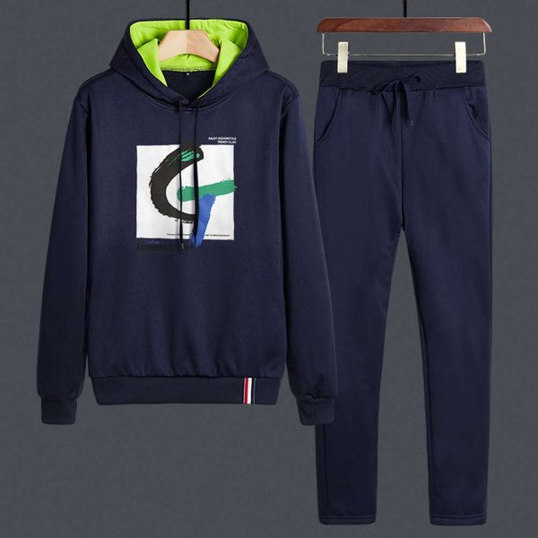 2021 new men's spring korean casual hooded sweater two piece youth printing suit, Gray
2021 new men's spring korean casual hooded sweater two piece youth printing suit, Gray