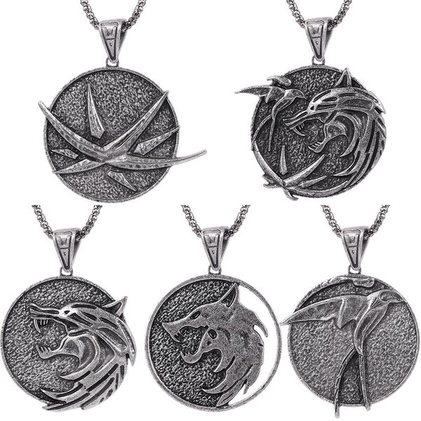vintage gothic fashion witcher wizard pendant necklace for men wolf head geralt the wild hunt 3 figure tv jewelry new arrivaldio chan contac, Silver
vintage gothic fashion witcher wizard pendant necklace for men wolf head geralt the wild hunt 3 figure tv jewelry new arrivaldio chan contac, Silver