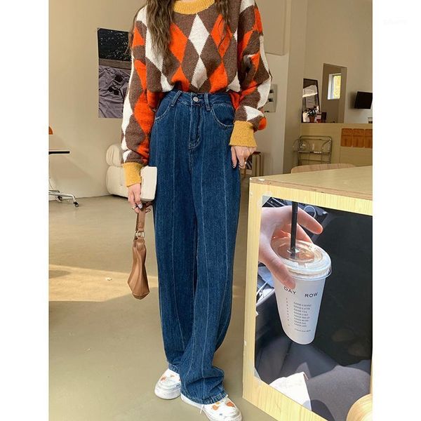 women's jeans 2021 fashion high waist straight leg woman vintage quality wide denim pants femme autumn classic casual blue trousers
women's jeans 2021 fashion high waist straight leg woman vintage quality wide denim pants femme autumn classic casual blue trousers