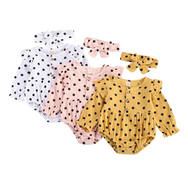0-24m newborn baby girls boys lovely bodysuits polka dot print ruffles long sleeve jumpsuits headband, Blue
0-24m newborn baby girls boys lovely bodysuits polka dot print ruffles long sleeve jumpsuits headband, Blue