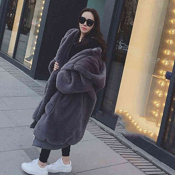 plus size winter coats women solid color casual loose fur jacket big hooded overcoats fashion thicken faux coat 211207, Black
plus size winter coats women solid color casual loose fur jacket big hooded overcoats fashion thicken faux coat 211207, Black