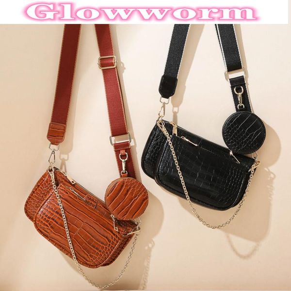2021 new woman's fashion chain shoulder bag crocodile assembled small crossbody bag casual female multi-purpose 3 in 1 set
2021 new woman's fashion chain shoulder bag crocodile assembled small crossbody bag casual female multi-purpose 3 in 1 set