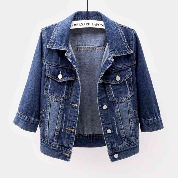 women's jackets spring summer plus size thin denim short jacket women korean vintage 3/4 sleeve slim jeans coat female outerwear 5, Black;brown
women's jackets spring summer plus size thin denim short jacket women korean vintage 3/4 sleeve slim jeans coat female outerwear 5, Black;brown