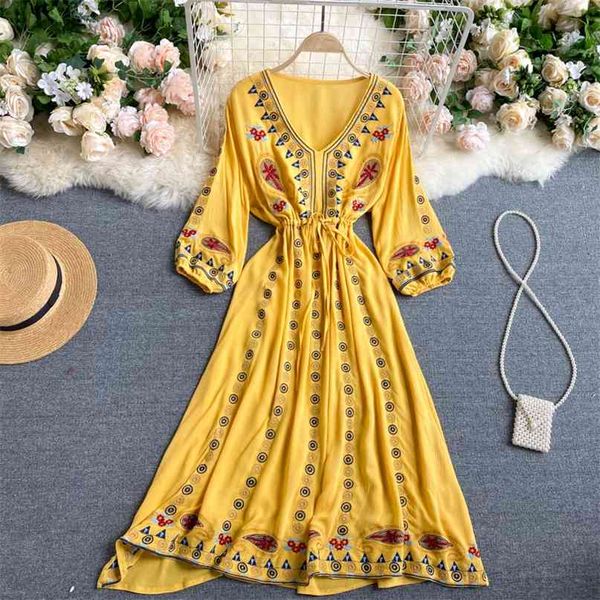 women fashion holiday spring v-neck long sleeve loose slim a-line dress vintage clothes vestidos de mujer r907 210527, Black;gray
women fashion holiday spring v-neck long sleeve loose slim a-line dress vintage clothes vestidos de mujer r907 210527, Black;gray