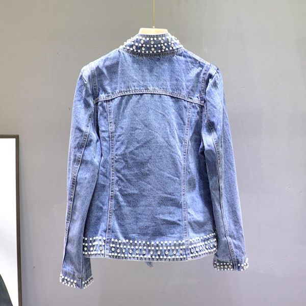 women's jackets streetwear 2021 luxury women diamonds beading jean femal woman jacket long sleeve denim coat, Black;brown
women's jackets streetwear 2021 luxury women diamonds beading jean femal woman jacket long sleeve denim coat, Black;brown