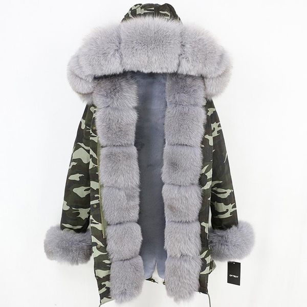 women's fur & faux brand 2021 real collar coat long camouflage winter jacket women outwear thick parkas natural hooded pelliccia, Black
women's fur & faux brand 2021 real collar coat long camouflage winter jacket women outwear thick parkas natural hooded pelliccia, Black