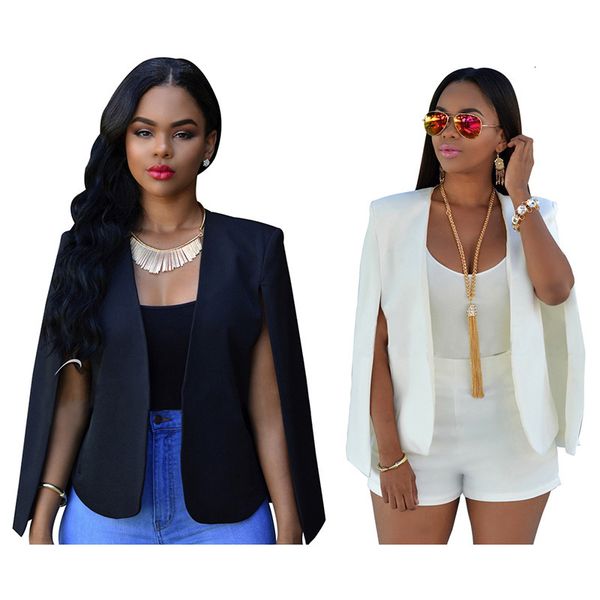 women's new fashion spring autumn business slim long cape blazer coat ladies cloak cape ol suit jacket coat elegant outwear l18101302, White;black
women's new fashion spring autumn business slim long cape blazer coat ladies cloak cape ol suit jacket coat elegant outwear l18101302, White;black