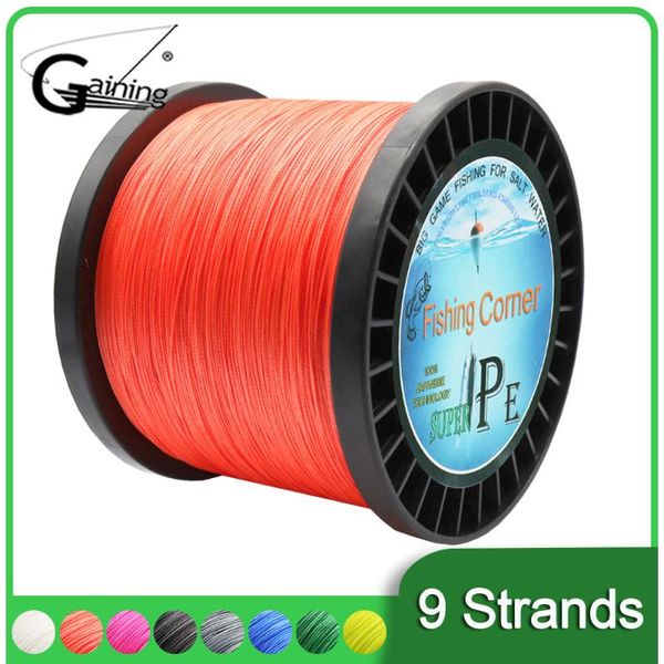 9 strands 1500m pe braided fishing line 0.14mm-0.9mm multi color multifilament fishing line for freshwater/saltwater 20lb-200lb
9 strands 1500m pe braided fishing line 0.14mm-0.9mm multi color multifilament fishing line for freshwater/saltwater 20lb-200lb