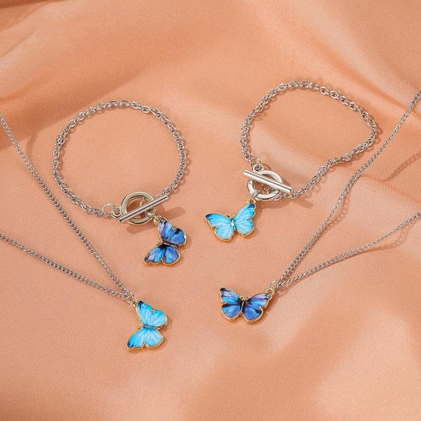pendant necklaces popacc summer ins gradient butterfly necklace color charm couple clavicle chain bracelet, Silver
pendant necklaces popacc summer ins gradient butterfly necklace color charm couple clavicle chain bracelet, Silver