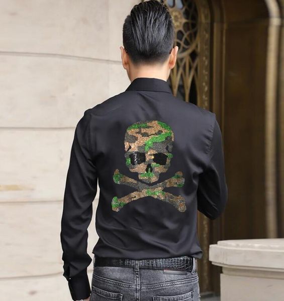 2021 new men rhinestonesl long sleeve stand collar slim fit shirt buttons streetwear man shirts m-4xl sp8s, White;black
2021 new men rhinestonesl long sleeve stand collar slim fit shirt buttons streetwear man shirts m-4xl sp8s, White;black