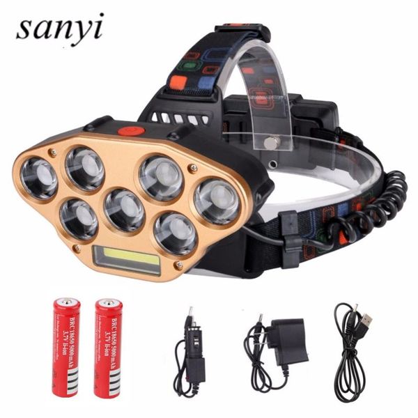 high power led headlamp rechargeable head torch led 7*led+cob head light hunting fishing lamp
high power led headlamp rechargeable head torch led 7*led+cob head light hunting fishing lamp