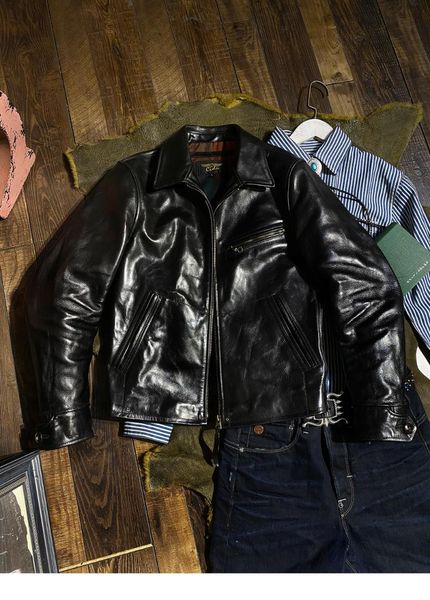 men's leather & faux yr.classic 1930 motor biker coat.quality tea core horsehide jacket.black heavy men clothes.
men's leather & faux yr.classic 1930 motor biker coat.quality tea core horsehide jacket.black heavy men clothes.
