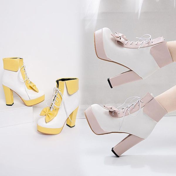boots winter sweet ladies heels platform cute bow lace princess mary jane lolita ankle party high heel women pink, Black
boots winter sweet ladies heels platform cute bow lace princess mary jane lolita ankle party high heel women pink, Black