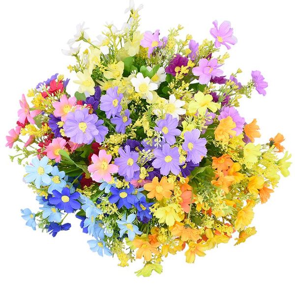 2 bunch 28 heads daisy flower bouquet artificial chamomile fake flowers for wedding decoration home table decor indoor out door 
2 bunch 28 heads daisy flower bouquet artificial chamomile fake flowers for wedding decoration home table decor indoor out door