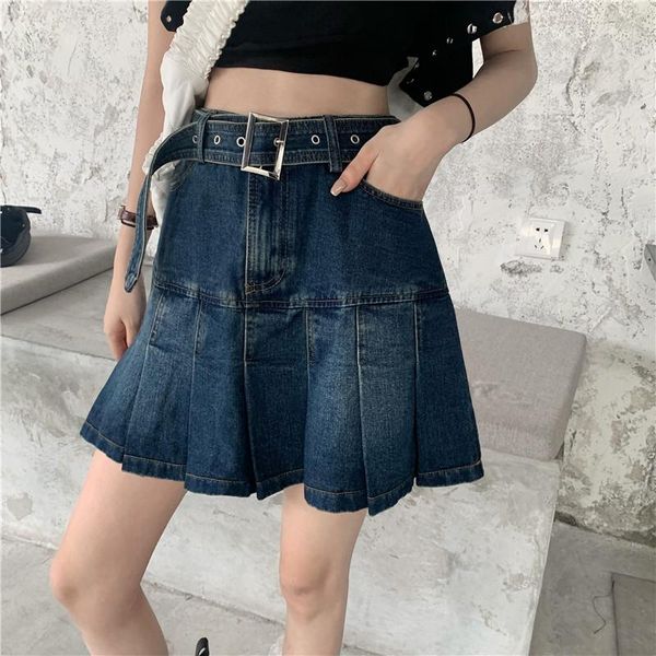 skirts denim mini pleated skirt women 2021 harajuku punk y2k summer high waist jeans shorts ladies ruffles fashion korean, Black 
skirts denim mini pleated skirt women 2021 harajuku punk y2k summer high waist jeans shorts ladies ruffles fashion korean, Black