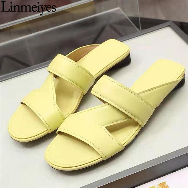 slippers summer beach shoes women slides flats designer open toe mules genuine leather female, Black
slippers summer beach shoes women slides flats designer open toe mules genuine leather female, Black