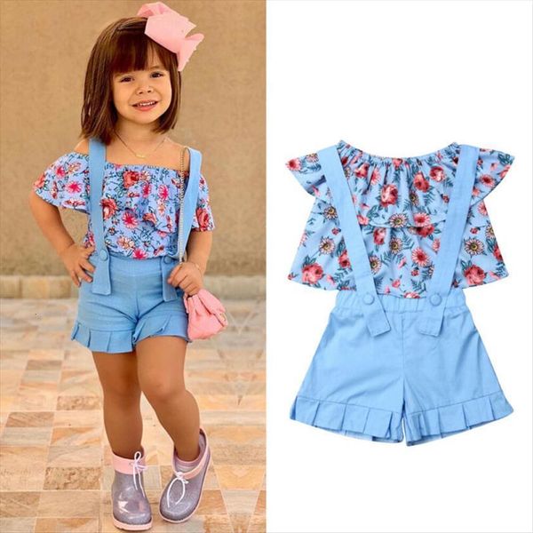 1 6 years summer toddler baby girl clothes off shoulder ruffle flower print overalls strap short pants outfit girls, White
1 6 years summer toddler baby girl clothes off shoulder ruffle flower print overalls strap short pants outfit girls, White