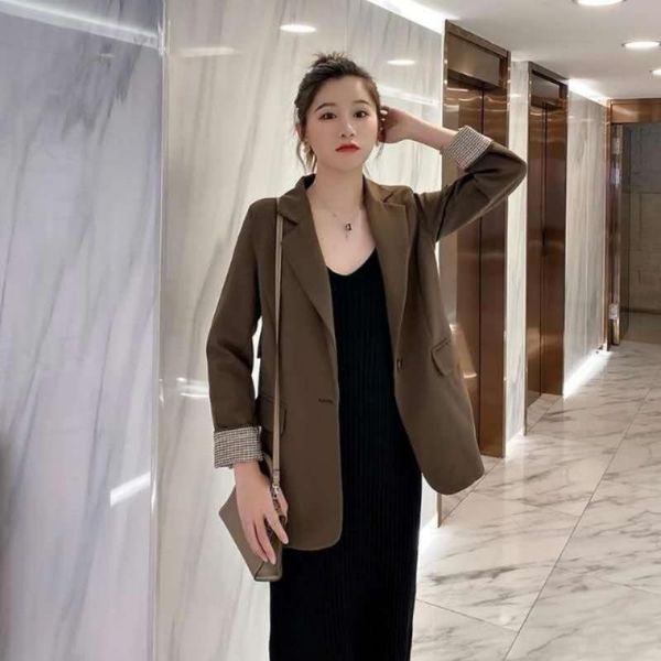 women's suits & blazers blazer women suit jacket autumn loose veste femme, White;black
women's suits & blazers blazer women suit jacket autumn loose veste femme, White;black