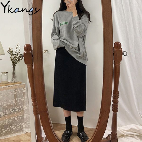 2021 solid black brown mid calf women office lady vintage autumn straight skirt high waist girls long skirts winter streetwear fbdo
2021 solid black brown mid calf women office lady vintage autumn straight skirt high waist girls long skirts winter streetwear fbdo