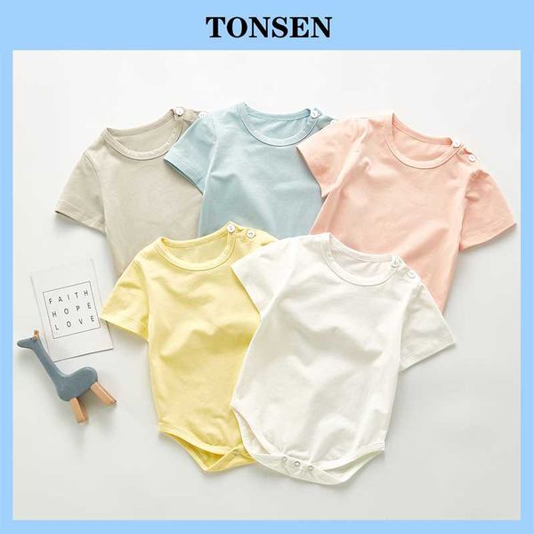 jumpsuits tonsen born baby boy girl jumpsuit summer simple comfortable cotton solid short sleeve crawling clothes infant romper 0-24m, Blue 
jumpsuits tonsen born baby boy girl jumpsuit summer simple comfortable cotton solid short sleeve crawling clothes infant romper 0-24m, Blue