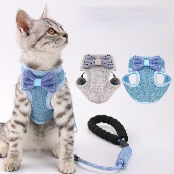 cat collars & leads bow vest style rope loose adjustable traction chest and back leash accessories supplies for cats
cat collars & leads bow vest style rope loose adjustable traction chest and back leash accessories supplies for cats