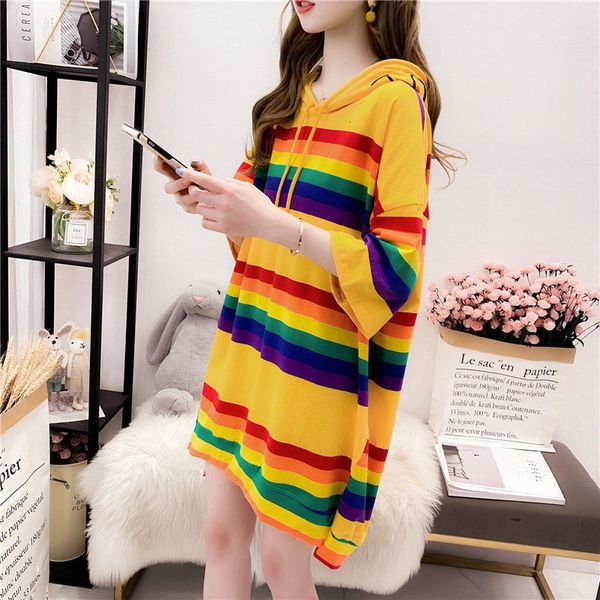 2021 korean raiow striped hoodies women's t-shirts will see new harajuku style loose letter embroidered with hood schoolgirl p1zf, White
2021 korean raiow striped hoodies women's t-shirts will see new harajuku style loose letter embroidered with hood schoolgirl p1zf, White